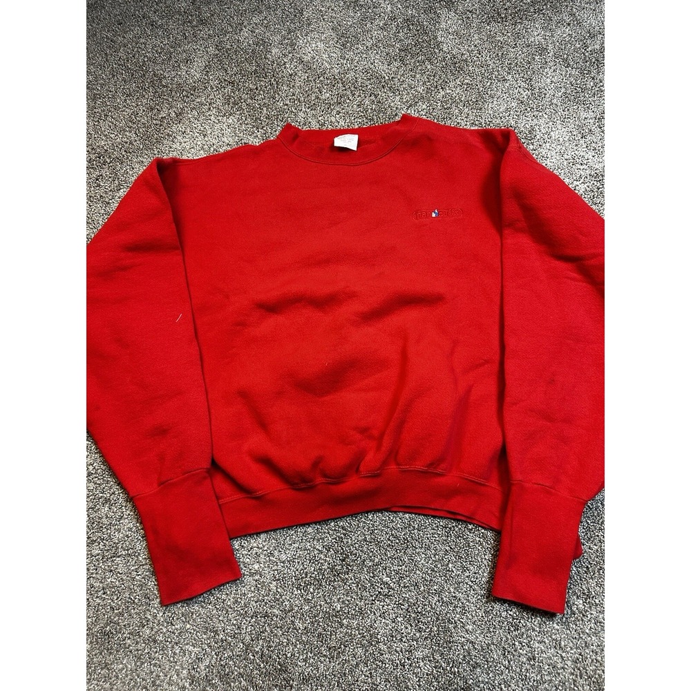 Vintage Handcuffs Skate Sweatshirt Size XL‎ Red Thumbholes USA Made